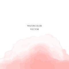 Watercolor pink background. Abstract vector illustration