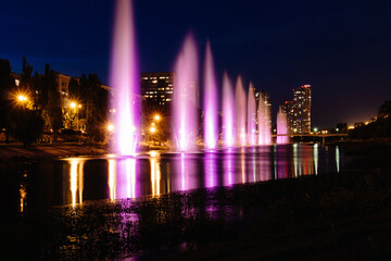 Obraz premium fountain at night