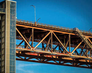 Naklejka premium bridge over the river, Ponte 25 de Abril Lisboa Portugal