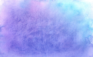 hand drawn watercolor abstract blue purple background with texture