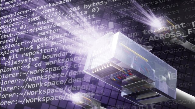 Internet cable and first world wide Web source code