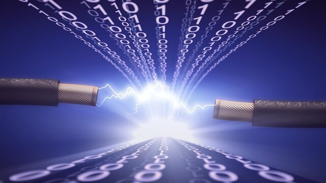 Internet cable and first world wide Web source code