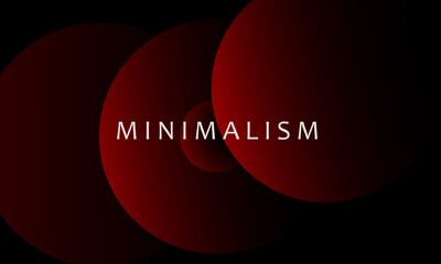 Luxury red background. Design for posters, banners, social networks and websites. Layout with gradient geometric shapes and inscription . Contemporary 3D vector illustration on dark backdroup