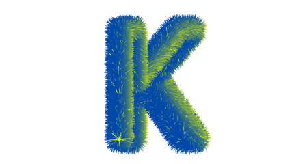 letter a from a flower isolated