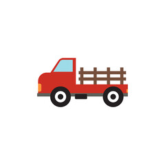 Farm animal truck icon design illustration template