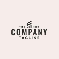 initial letter s m logo design with chart bar symbol icon. minimal vector graphic alphabet template. 