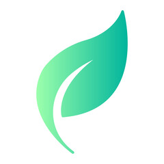Obraz premium Leaf gradient icon