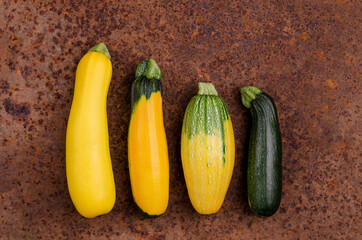 Raw whole zucchini