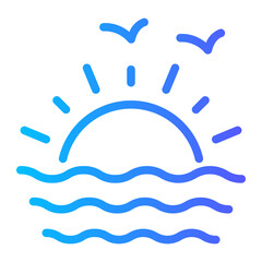 sea gradient icon