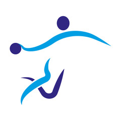 Ic&ocirc;ne Vecteur Symbole Handball joueur