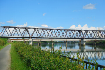 神崎川橋梁（おおさか東線）の風景
