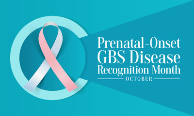 Prenatal Onset GBS Disease recognition month is observed every year in October, Vector illustration