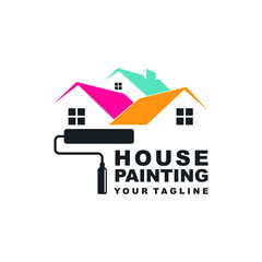 Home Color Logo / Paint Brush Vector - illustrator-Template