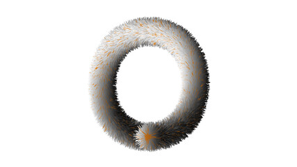 letter a from a flower isolated