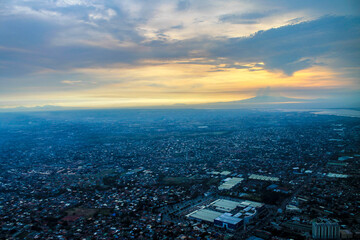 aerial view of the city