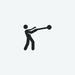Hammer_throw vector icon illustration sign