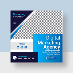 Modern Social square web banner for social media post template design, Facebook Post, Instagram Post template	
