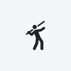 Javelin_throw vector icon illustration sign