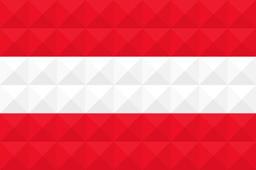 Artistic flag of Austria with 3d geometric wave concept art design. Correct Proportion. No opacity effect. Eps (vector) and JPEG (high resolution) format in zip file.