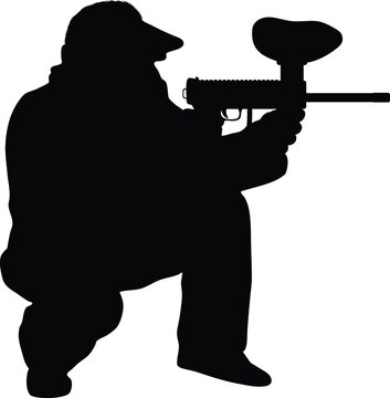 Paintball silhouette