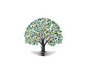 circular tree logo