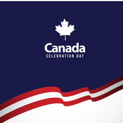 Happy independence day of canada. template, background. Vector illustration