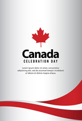 Happy independence day of canada. template, background. Vector illustration