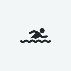Fototapeta na wymiar Swimmer vector icon illustration sign