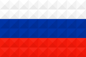 Artistic flag of Russia with 3d geometric wave concept art design. Correct Proportion. No opacity effect. Eps (vector) and JPEG (high resolution) format in zip file.