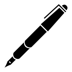 Naklejka premium Vector Pen Glyph Icon Design