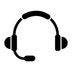 Vector Headphones Glyph Icon Design