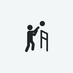 Velleyball vector icon illustration sign
