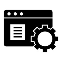 Vector Window Glyph Icon Design