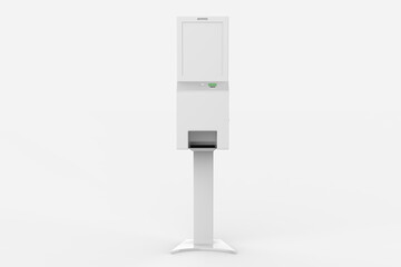 Disinfection Automatic Hand Gel Infrared Electronic Sanitizer Dispenser Stand. 3d illustration