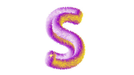 letter a from a flower isolated