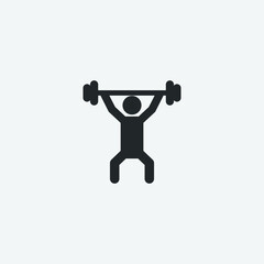 Weightlifting vector icon illustration sign