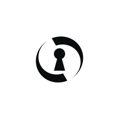 security lock protect center logo design template