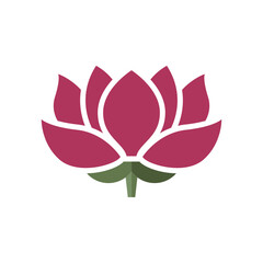 Lotus flower icon. Lotus flower logo. Pink Lotus flower icon. Lotus illustration. Lotus symbol. Lotus SVG icon.