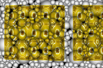 background image with 3d color spheres, illustration design