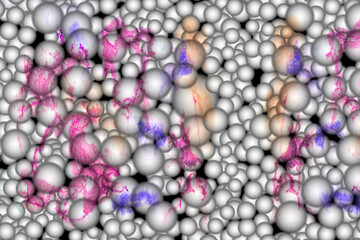 background image with 3d color spheres, illustration design