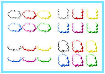 ふわふわ　ふきだし