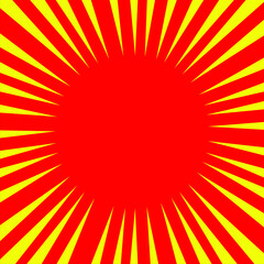 Yellow vector background of radial lines