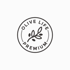olive logo design vector illustration