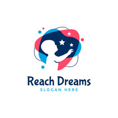 reach dreams logo design icon vector illustration
