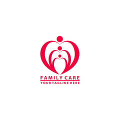 Family care symbol logo vector image