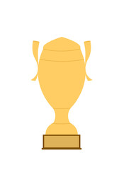 Illustration of a large golden goblet. Award for the winner