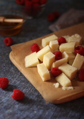 Pecorino romano - hard cheese from Lazio region, Italy