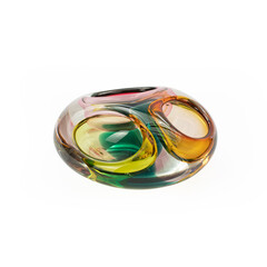 Modern colorful vase isolated on white background