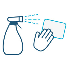 Spray box, disinfect surfaces, decontamination, cleaning, cleanliness, hygiene, cleanup vector stock illustration