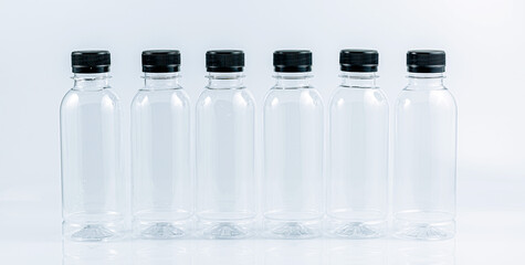 plastic bottle on a white background,set of water plastic bottle isolated on white background